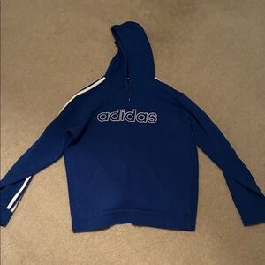 Adidas Royal Blue Hoodie with White Accents